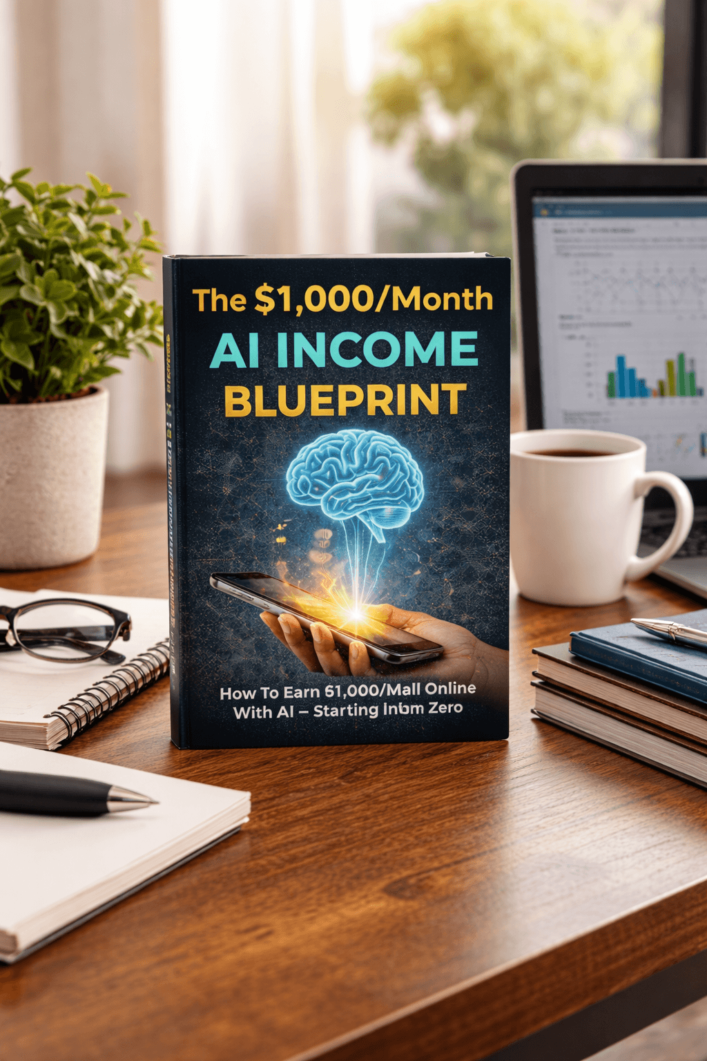 The $1,000/Month AI Blueprint — Table Mockup
